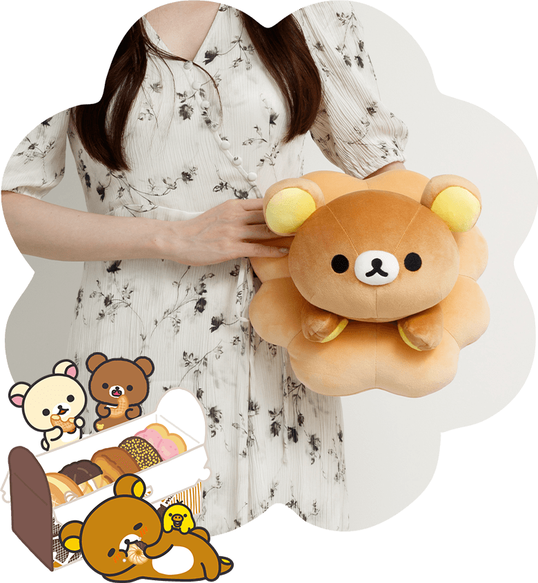 【限定】リラックマ×ミスタードーナツ ドーナツぬいぐるみ