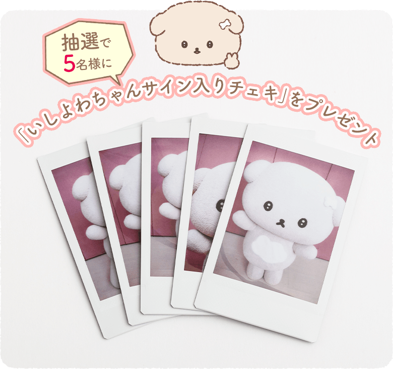 抽選で5名様に「いしよわちゃんサイン入りチェキ」をプレゼントいたします☆