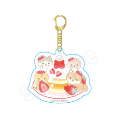 ころころコロニャ アクリルキーホルダー（コロニャといちごつみニャ・いちごケーキ）