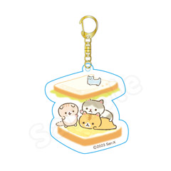 ころころコロニャ アクリルキーホルダー（ニャンドイッチ）