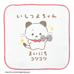 いしよわちゃん ミニタオル（いしつよちゃん・まいにちコツコツ）