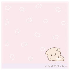 いしよわちゃん タオルハンカチ（ぐうたら・ピンク）
