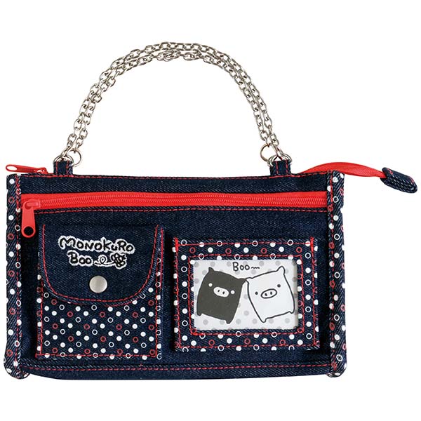 チェーン付ポーチ（モノクロブー）