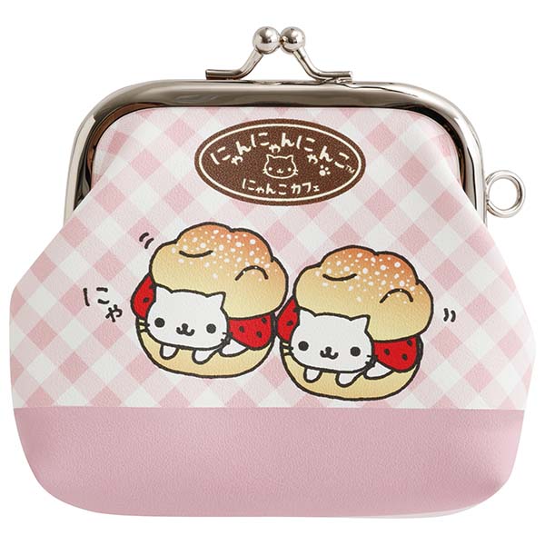 がま口コインケース(にゃんにゃんにゃんこ)