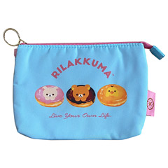 リラックマ ダブルポーチ（ドーナツ・ブルー）
