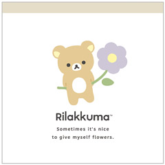 スクエアメモ（BASIC RILAKKUMA Flower・ホワイト）