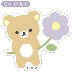 �X�e�b�J�[�iBASIC RILAKKUMA Flower�E�z���C�g�j