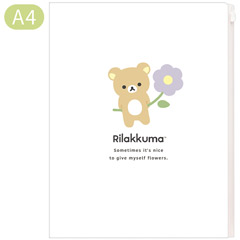 クリアホルダー（6＋1ポケット）（BASIC RILAKKUMA Flower・A）