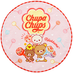 リラックマ　チュッパチャプスコラボ　ぶらさげぬいぐるみセット　クリアホルダー付 チュッパチャプスをもったリラックマなど 甘くてかわいいデザイン