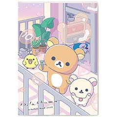 糸とじ手帳B6マンスリー（リラックマ・しゃぼんだま）