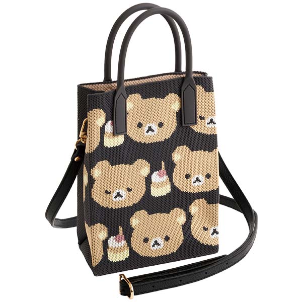 ☆リラックマ☆レア商品☆顔デザイン バッグ☆ファスナー部分破損 リラックマのお顔で埋め尽くしたいのです。普段持ち歩く日用雑貨も