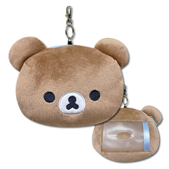 リラックマ フェイスリールパスケース（チャイロイコグマ）