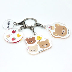 リラックマ 4連アクリルキーホルダー（BASIC RILAKKUMA Favorite Things）