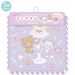 ミニタオル3枚セット（リラックマ・スイーツ）