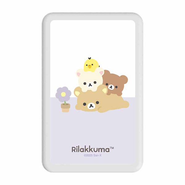 リラックマ Magsafe対応ワイヤレスリチウム充電器5000mAh(BASIC RILAKKUMA Flower・おはな)