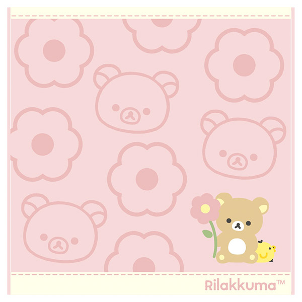 リラックマ - リラックマ タオルハンカチ（BASIC RILAKKUMA Flower