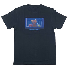 リラックマ Tシャツ ネイビー（stay with me・L）【2026年1月中旬お届け予定】