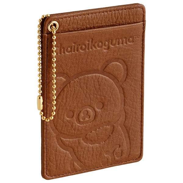 リラックマ - 本革パスケース（チャイロイコグマ）【2026年4月下旬お
