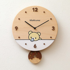 リラックマ 木製時計（BASIC RILAKKUMA HOME CAFE）【2025年9月下旬お届け予定】