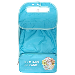 すみっコぐらし収納ポケット付きフラップカバー（すみっコのおべんきょう・ブルー）