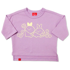 すみっコぐらし×OJICO 七分袖Tシャツ（みにっコとあそぼ・ライラック/6A）