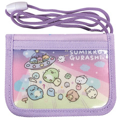 すみっコぐらし ウォレット（ふしぎなおともだち・パープル）