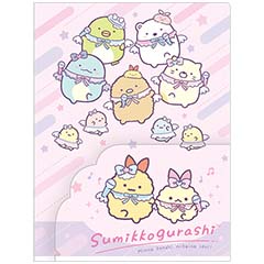 ポケット付クリアホルダー（すみっコぐらし・B）