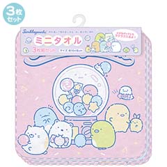 ミニタオル3枚セット（すみっコぐらし・キャンディショップ）