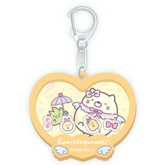 すみっコぐらし シャカシャカキーホルダー（天使なえびてんアイドル・ねこ）