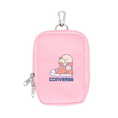 CONVERSE すみっコぐらしパスケース（とんかつ＆えびふらいのしっぽ・ピンク）