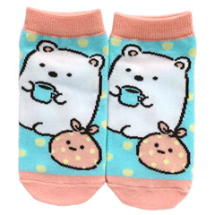 すみっコぐらし キッズソックス（ドット・しろくま）