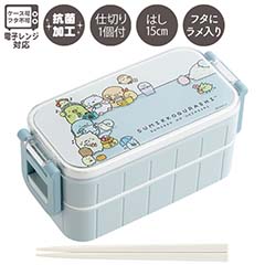 2点ロックはし付2段ランチボックス（すみっコぐらし）