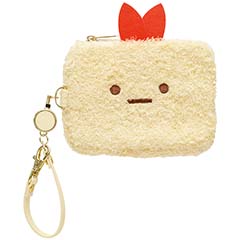 ぬいぐるみリール付パスケース（えびふらいのしっぽ）