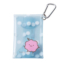 すみっコぐらし けだま（ピンクのセーター）クリアポーチ（ブルー）